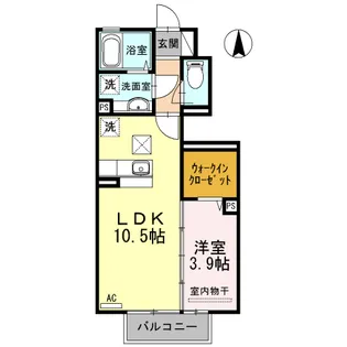 フォレストパークサイド永利【1階】の間取り