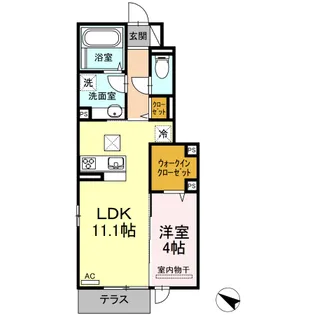 シェノア宮内【1階】の間取り
