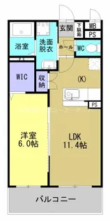 ラフィーネさつま【102号室】の間取り