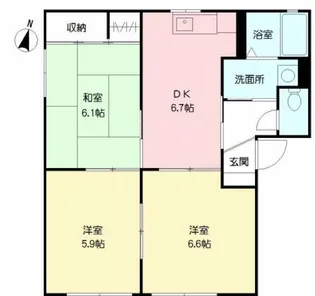 バリュージュ雄希 A棟【1階】の間取り