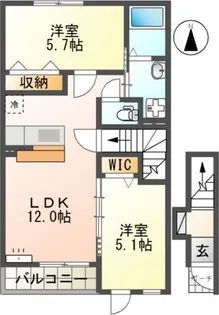 ラピュタ【201号室】の間取り