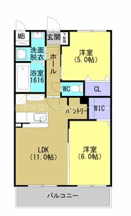 アバンガーデン【101号室】の間取り
