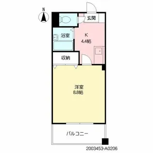 マダレンホール【0206号室】の間取り