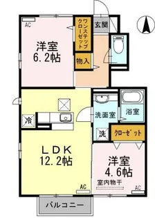 フォレストパークサイド永利【106号室】の間取り