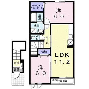 サニーブリーズ天辰【2階】の間取り