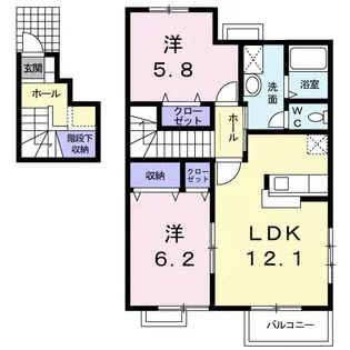 スマイルk【2階】の間取り