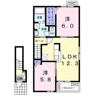 エクセレント N−VI【2階】の間取り