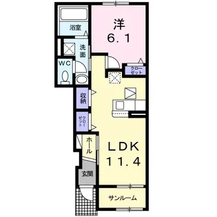 さつまII【1階】の間取り