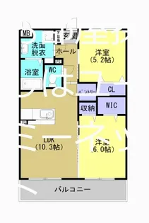 レジデンス平佐西通り【106号室】の間取り