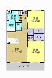 レジデンス平佐西通り【206号室】の間取り