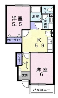 ハーモニーKII【1階】の間取り