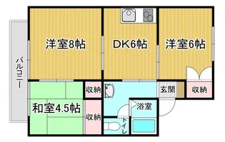 「オレンジハイツ」【2階】の間取り