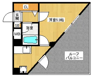 「リバティ東大路」【206号室】の間取り