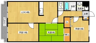 「アメニティ双ヶ丘」【210号室】の間取り