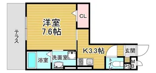 「クレッシェレ(Crescere)洛北」【101号室】の間取り