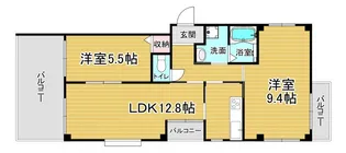 「ノーベルテラス稔」【4階】の間取り