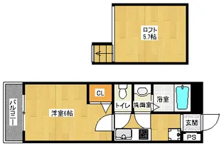 「ロフティ智恵光院南」【302号室】の間取り