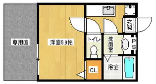 「ロフティ四条大宮」【111号室】の間取り