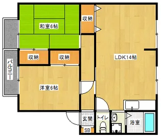 「J・P宝ヶ池」【102号室】の間取り