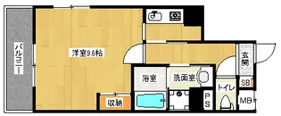 「リバティ四条烏丸」【13階】の間取り
