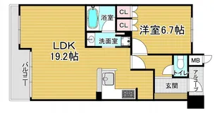 「イーグルコート御池アネックス」【2階】の間取り