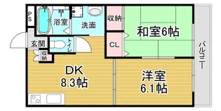 「陵南ハイツ」【305号室】の間取り