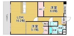 「Sofresco新田辺」【402号室】の間取り