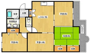 「サンマンション西七条」【202号室】の間取り
