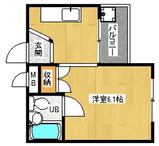 「メロディハイム」【402号室】の間取り