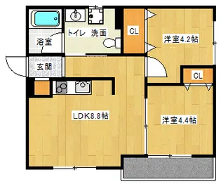 「Villa Vista Daigo 南棟」【203号室】の間取り