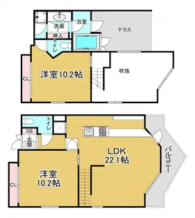 「Grand E'terna京都」【2002号室】の間取り