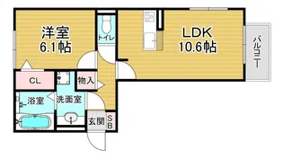 「グレイスファミーユ」【101号室】の間取り