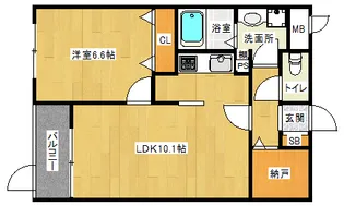 「ボヌール・ロジェ」【1階】の間取り