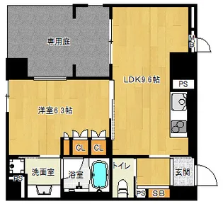 「リーガル京都四条烏丸Ⅱ」【1階】の間取り