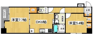 「CALM押小路通」【303号室】の間取り