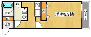 「グランドーリアSAIN高辻」【201号室】の間取り