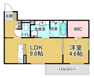 「STELLA TAKASAGO」【102号室】の間取り