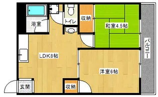 「市ノ前ハイツ」【307号室】の間取り