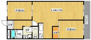 「サンフローラ桂」【4-D号室】の間取り