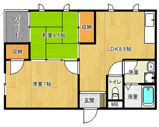 「沢町ハイツ」【3階】の間取り