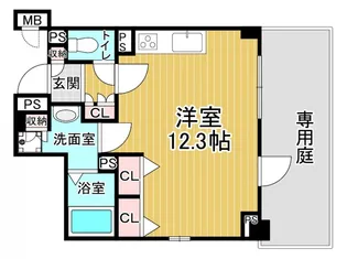 「CALM姉小路通」【102号室】の間取り