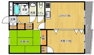 「リアライズ金閣寺」【402号室】の間取り