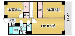 「スカイビュー東土川」【705号室】の間取り