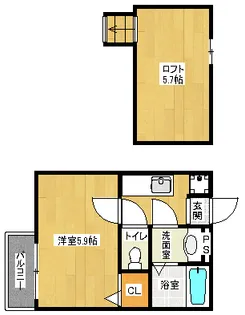 「ロフティ四条大宮」【208号室】の間取り