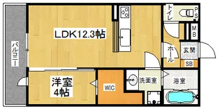 「アリビオ向日町」【A-103号室】の間取り