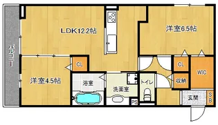 「ウチカイトW」【1階】の間取り