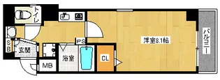 「ベラジオ河原町御池」【6階】の間取り