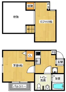 「ロフティ同志社北」【2階】の間取り
