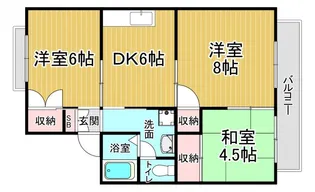 「オレンジハイツ」【1階】の間取り