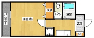 「ウエストグランアベニュー六角」【4階】の間取り